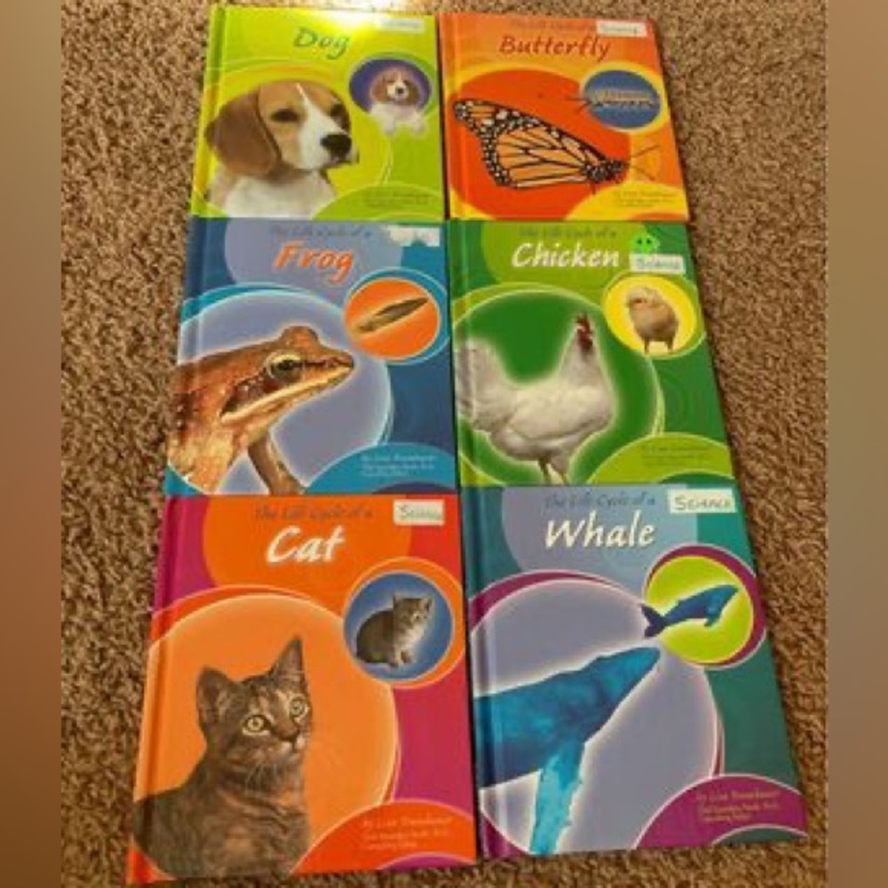 6 hardcover books of "the life cycle of"' series (the whole series).